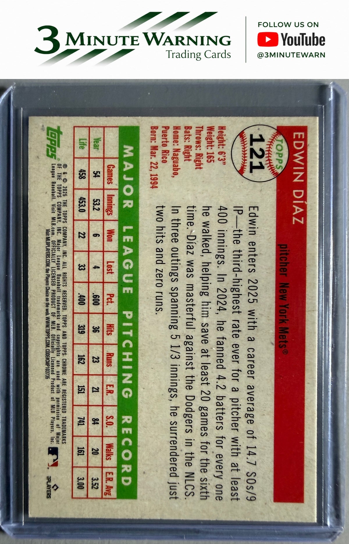 2025 Topps Chrome Platinum #121 Edwin Díaz