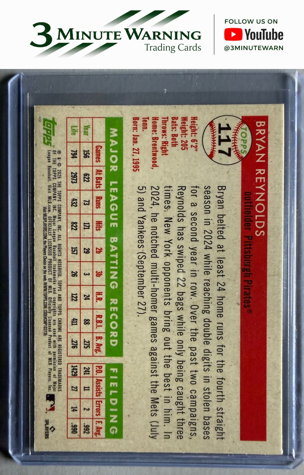 2025 Topps Chrome Platinum #117 Bryan Reynolds