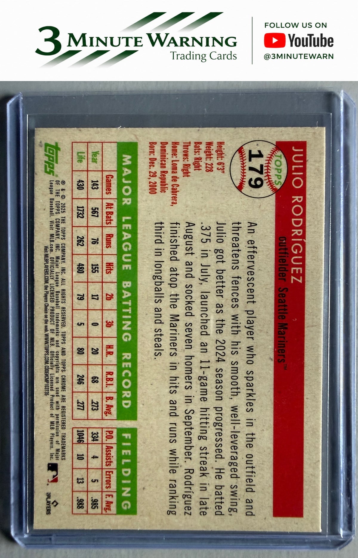 2025 Topps Chrome Platinum #179 Julio Rodríguez