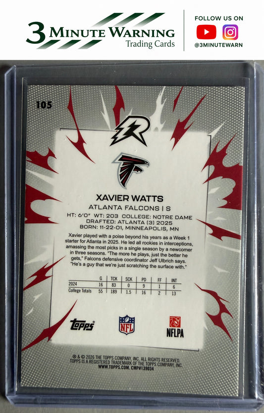 2025 Topps Resurgence #105 Xavier Watts Blue & Orange Spark Refractor