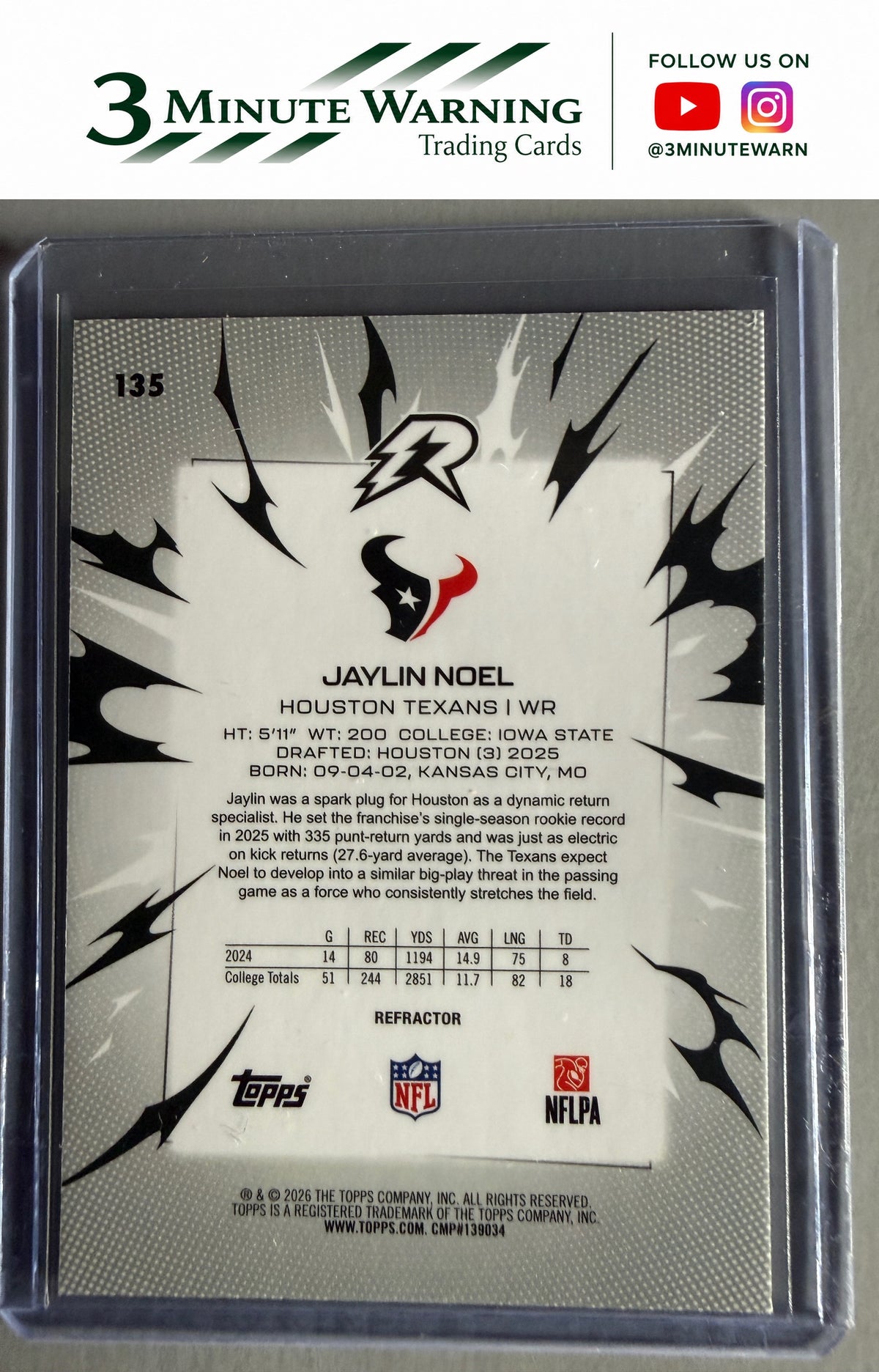 2025 Topps Resurgence #135 Jaylin Noel Refractor