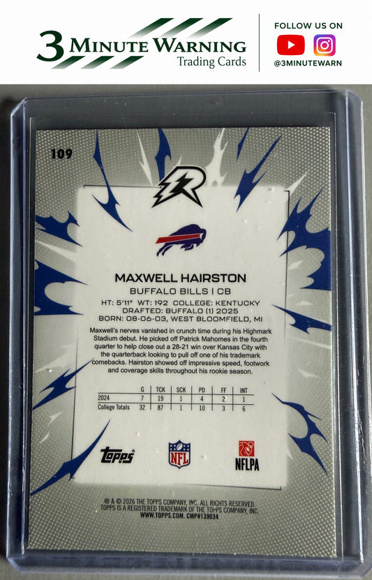 2025 Topps Resurgence #109 Maxwell Hairston Prism Refractor