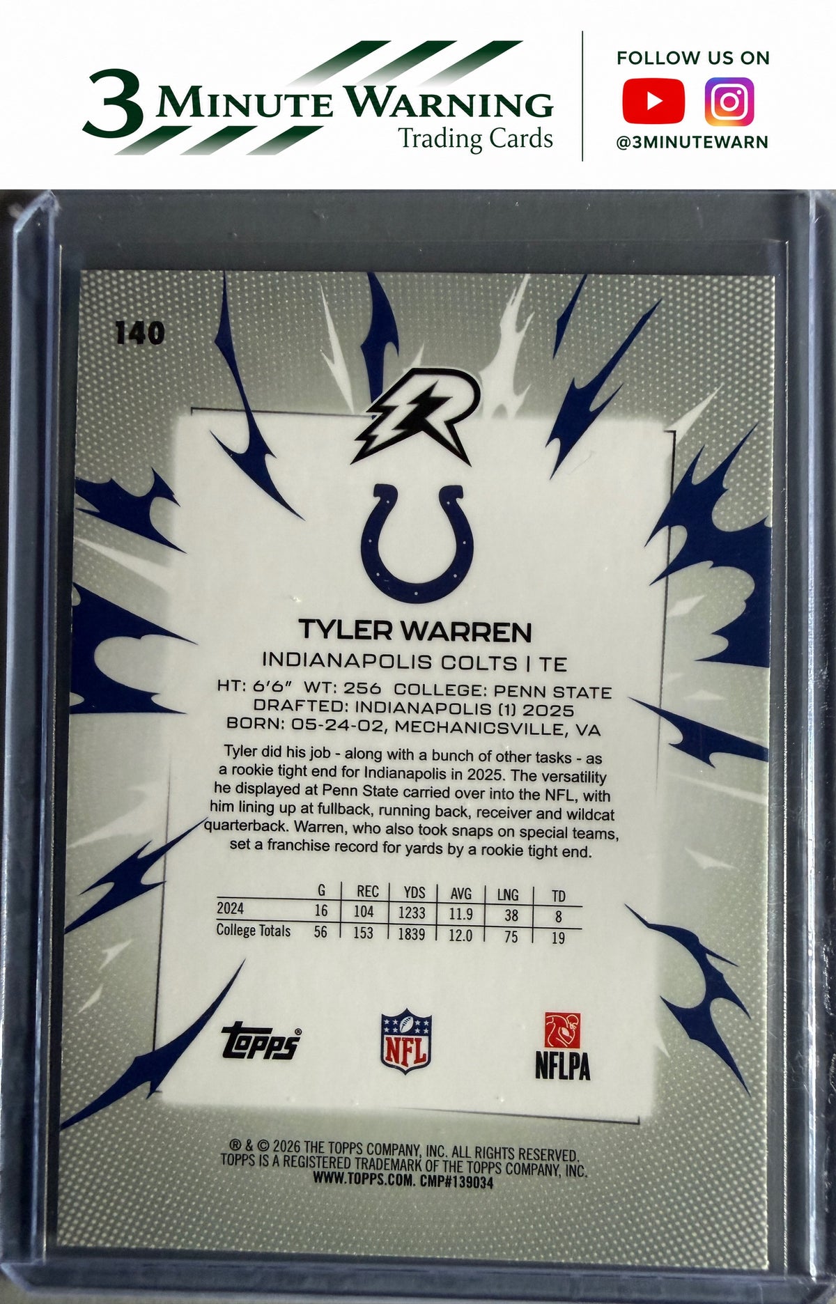 2025 Topps Resurgence #140 Tyler Warren