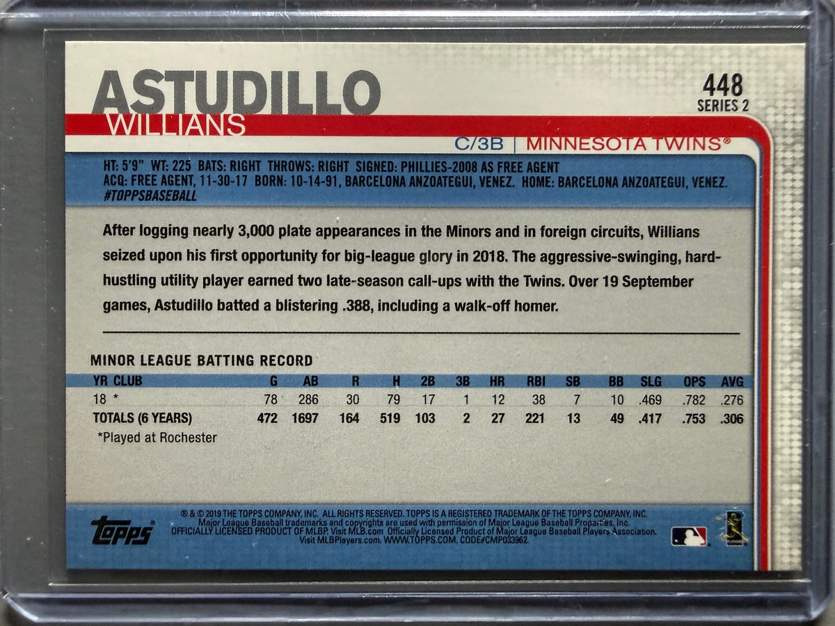 2019 Topps #448 Willians Astudillo