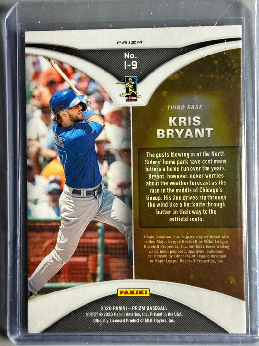 2020 Panini Prizm #I-9 Kris Bryant Illumination Red, White, and Blue Prizm