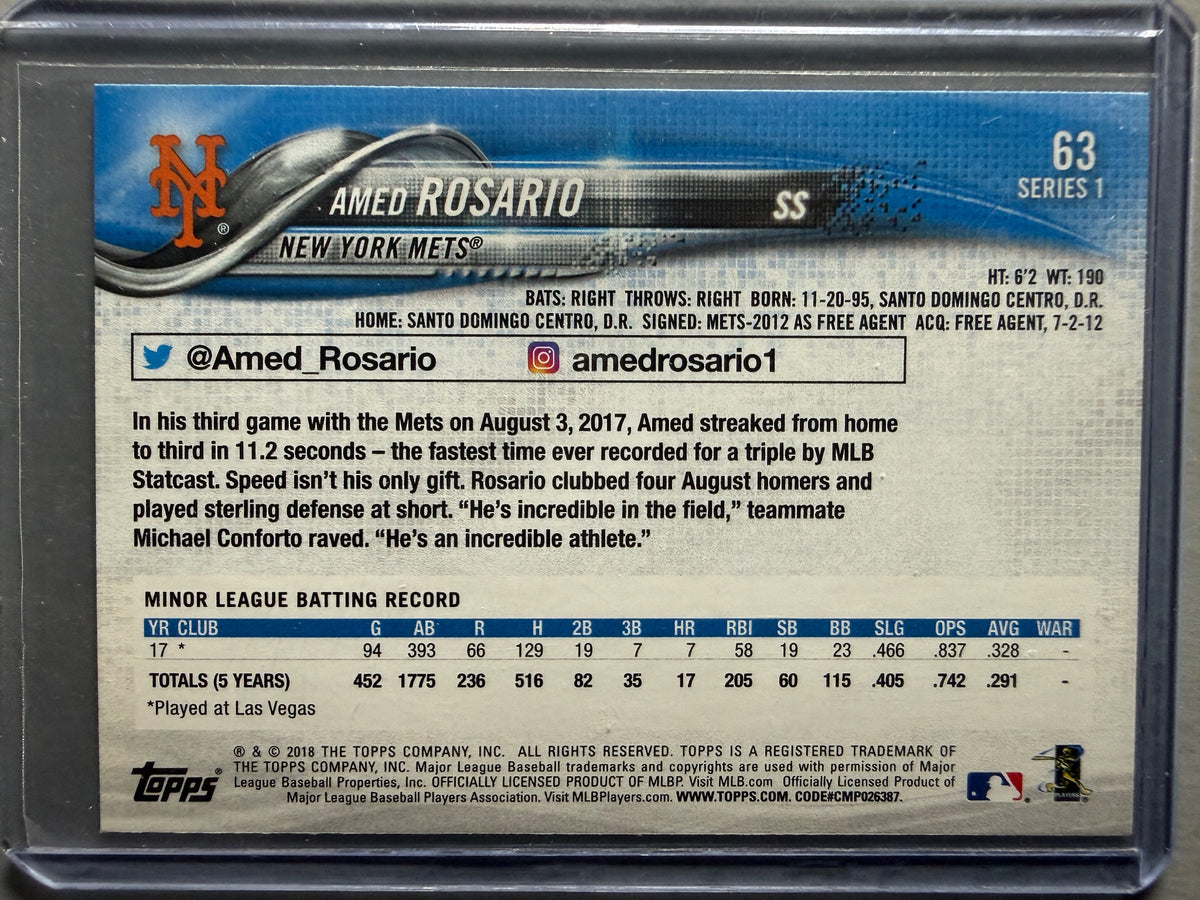 2018 Topps #63 Amed Rosario