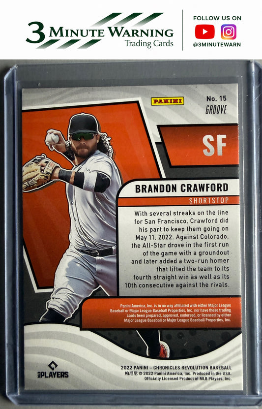 2022 Panini Chronicles #15 Brandon Crawford Revolution Groove