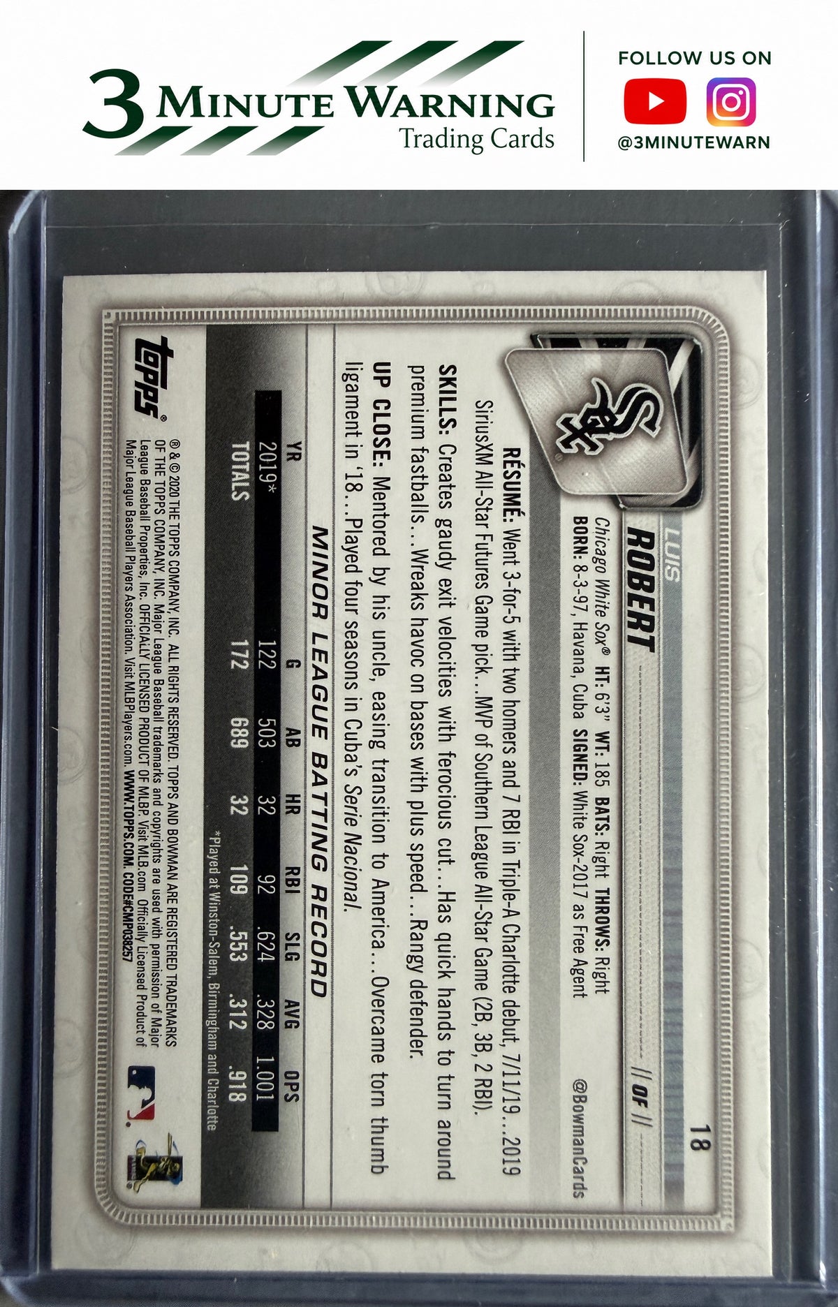 2020 Bowman #18 Luis Robert