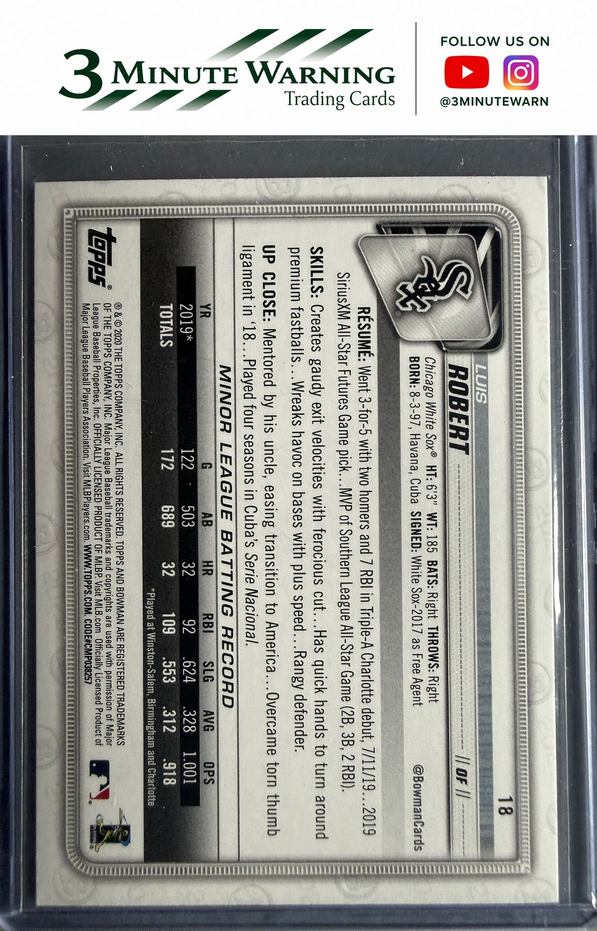 2020 Bowman #18 Luis Robert
