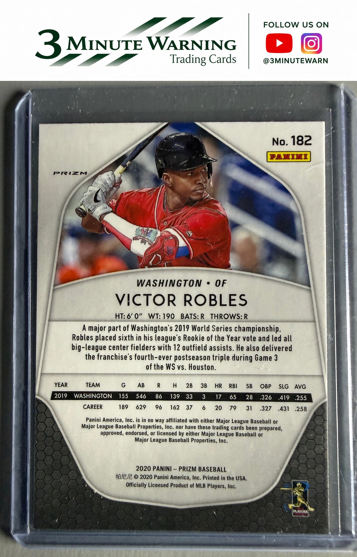 2020 Panini Prizm #182 Victor Robles Red, White and Blue Prizm