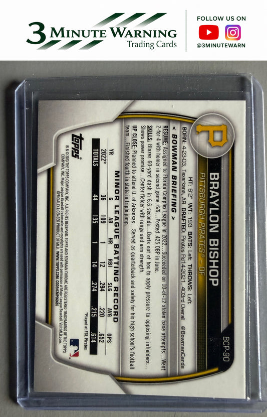 2023 Bowman #BCP-90 Braylon Bishop Chrome Prospects