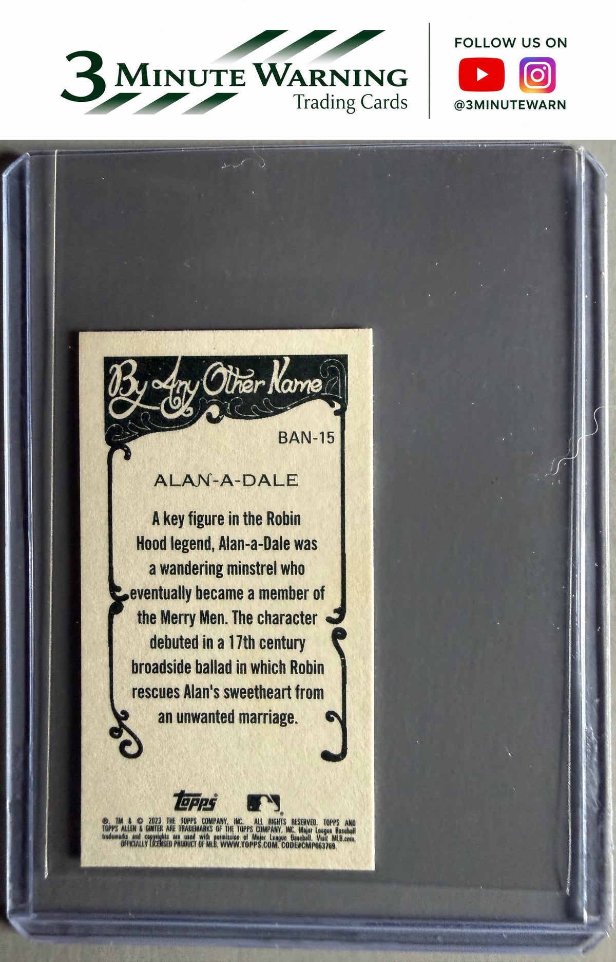 2023 Topps Allen & Ginter #BAN-15 Alan-a-Dale Mini By Any Other Name