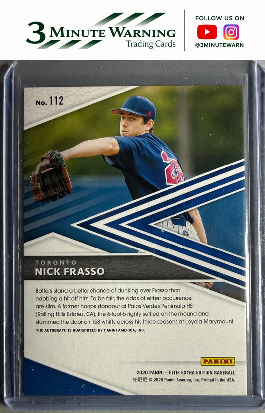 2020 Panini Elite Extra Edition #112 Nick Frasso Signatures