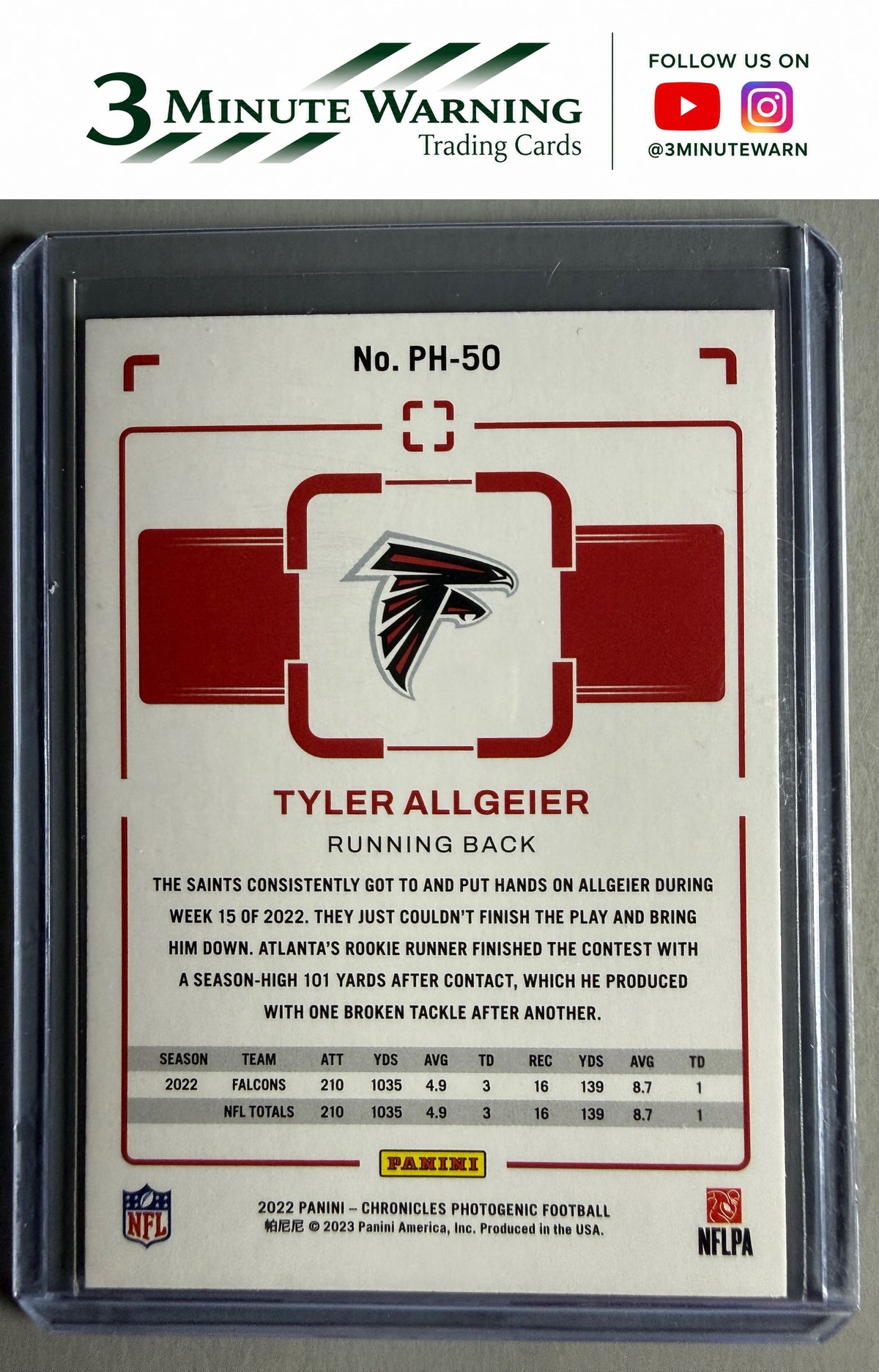 2022 Panini Chronicles #PH-50 Tyler Allgeier Photogenic