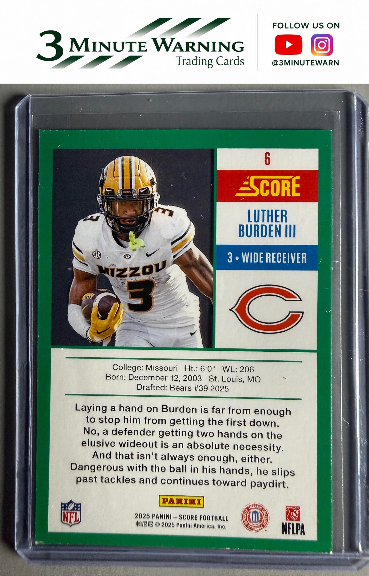 2025 Score #6 Luther Burden III Anniversary Rookies