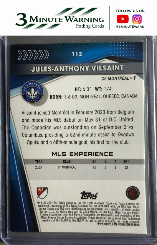 2024 Topps Chrome MLS #112 Jules-Anthony Vilsaint