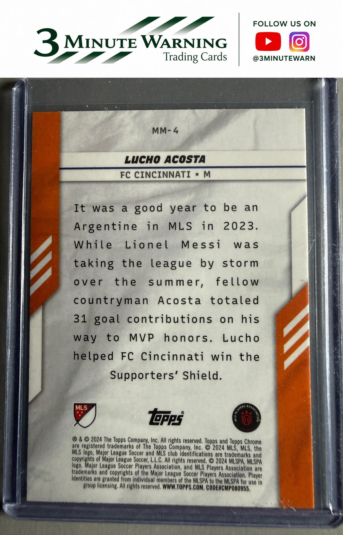 2024 Topps Chrome MLS #MM-4 Lucho Acosta Memory Makers
