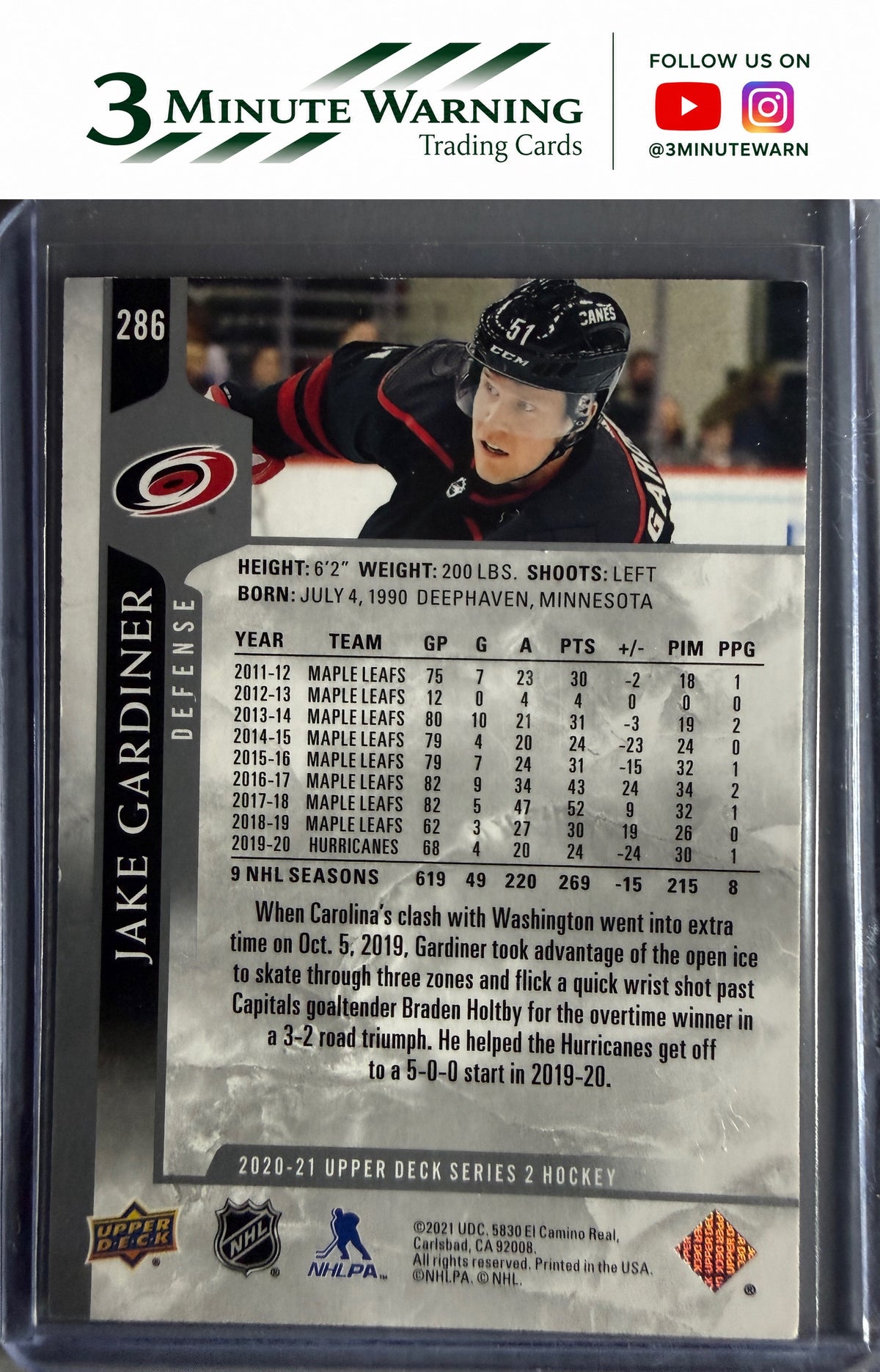 2020-21 Upper Deck #286 Jake Gardiner