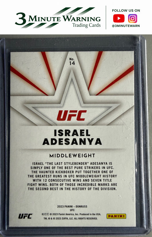 2023 Donruss UFC #14 Israel Adesanya The Untouchables