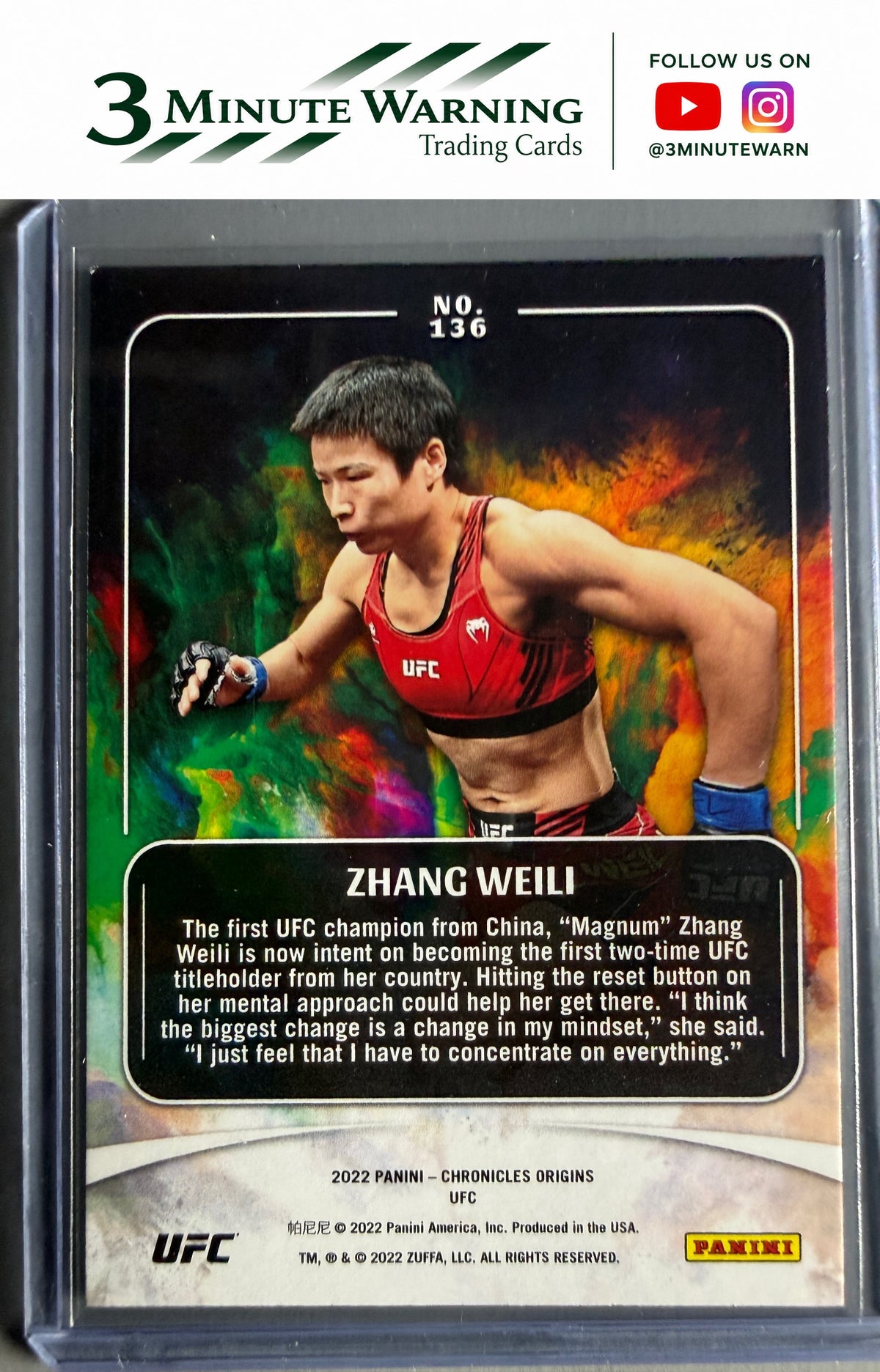 2022 Panini Chronicles UFC #136 Zhang Weili