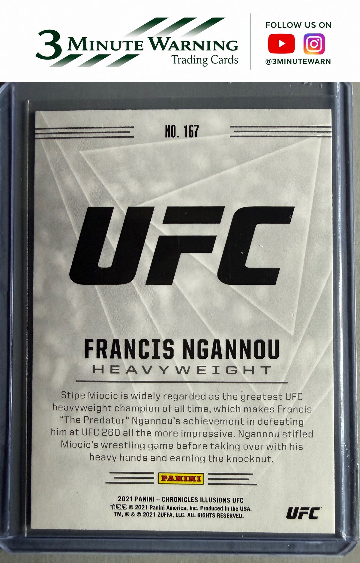 2021 Panini Chronicles UFC #167 Francis Ngannou