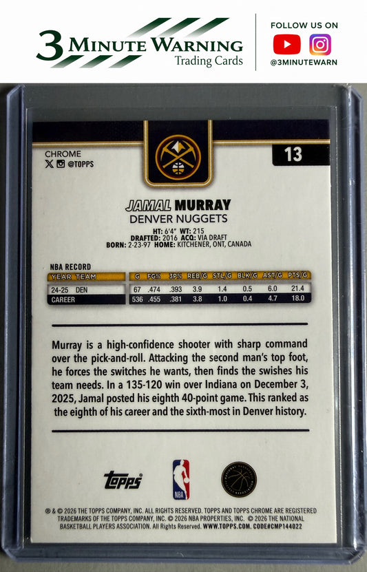 2025-26 Topps Chrome Update #13 Jamal Murray
