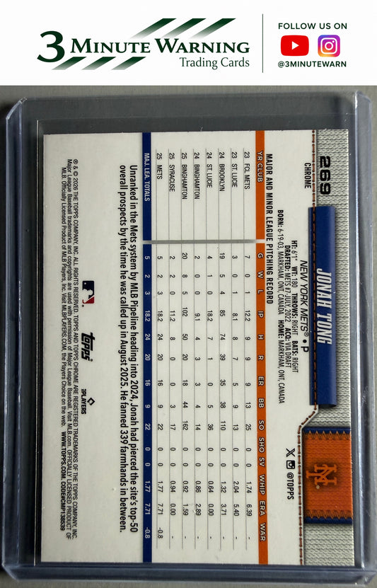 2026 Topps Chrome #269 Jonah Tong