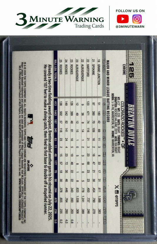 2026 Topps Chrome #125 Brenton Doyle