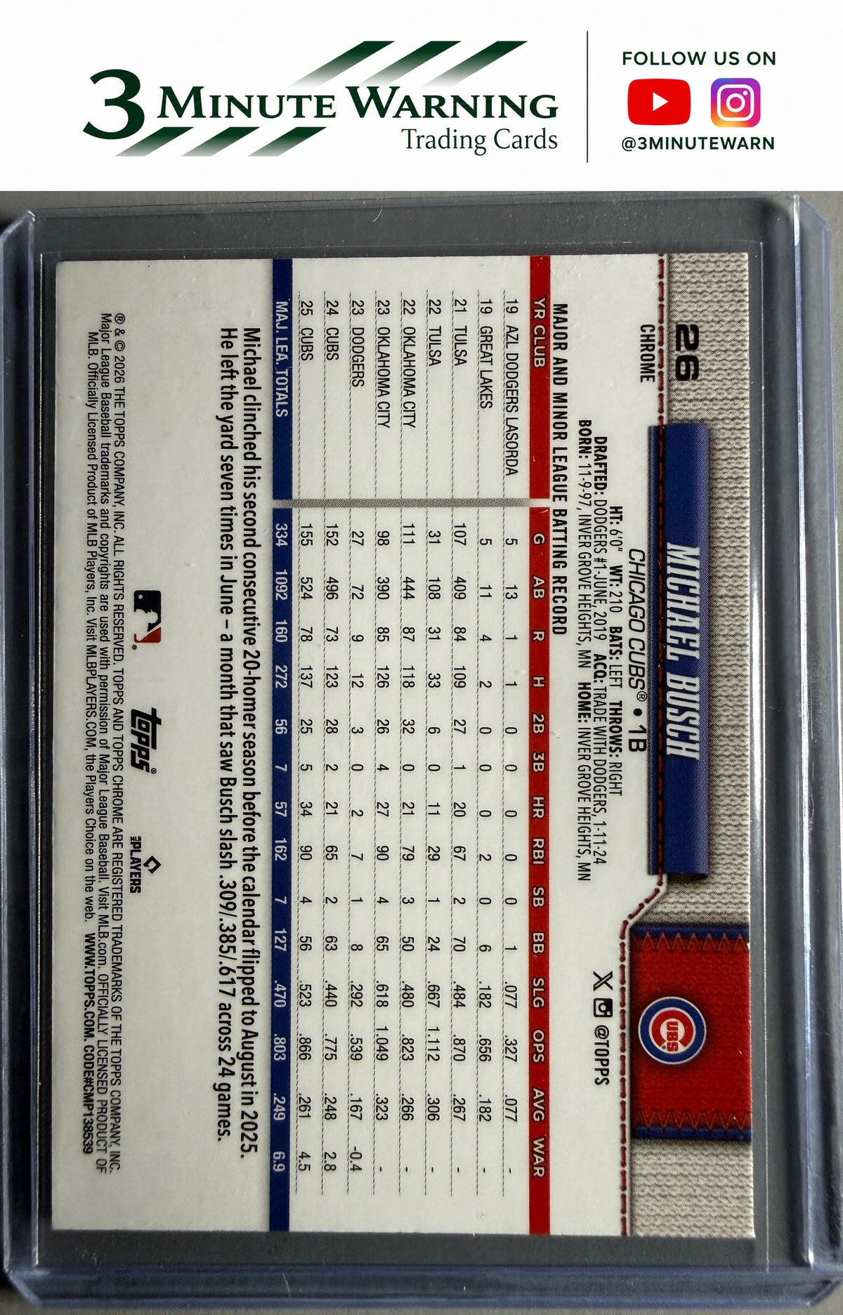 2026 Topps Chrome #26 Michael Busch