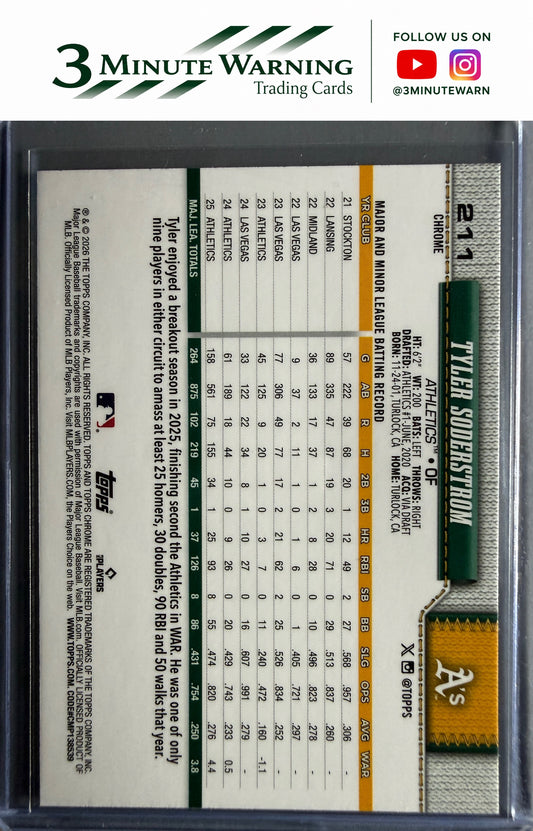 2026 Topps Chrome #211 Tyler Soderstrom