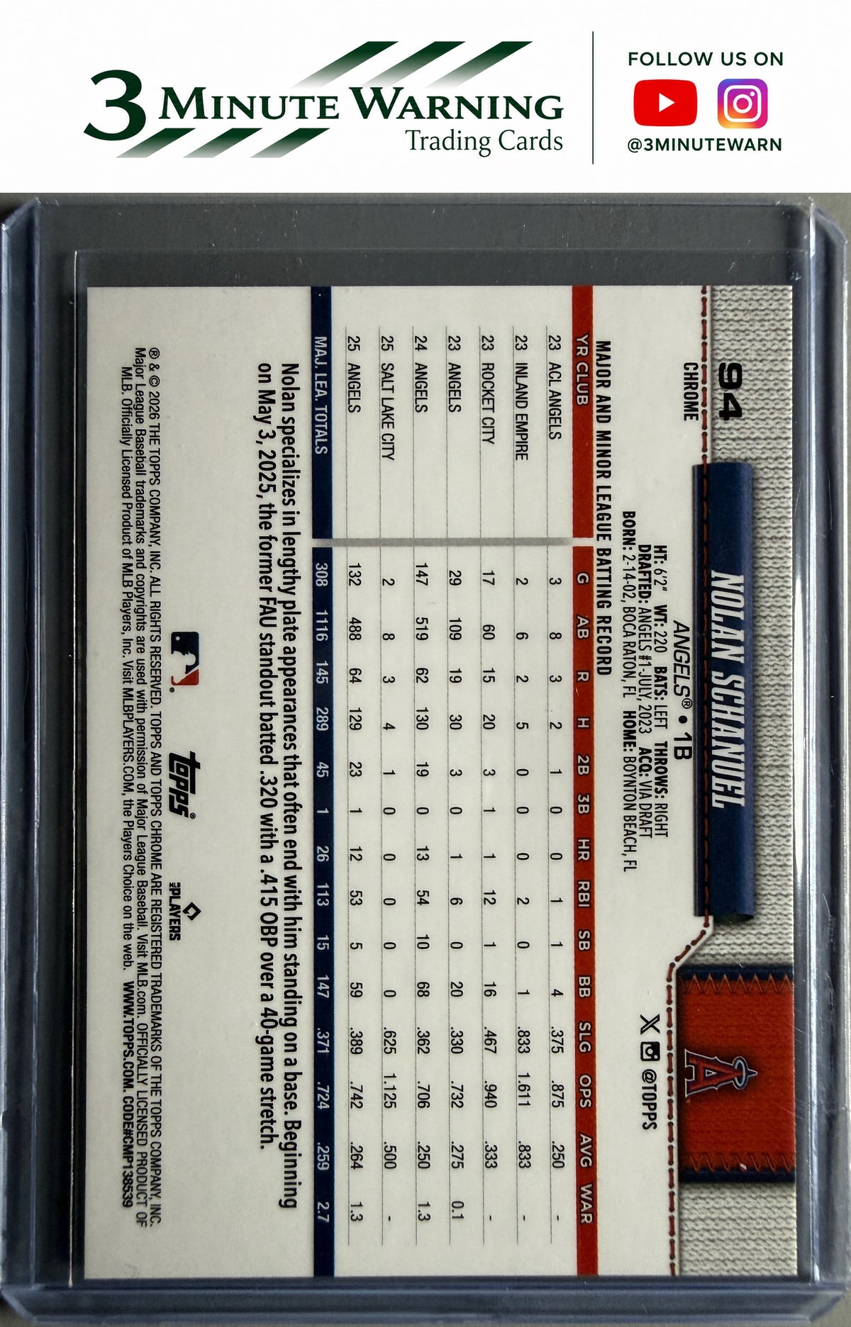 2026 Topps Chrome #94 Nolan Schanuel