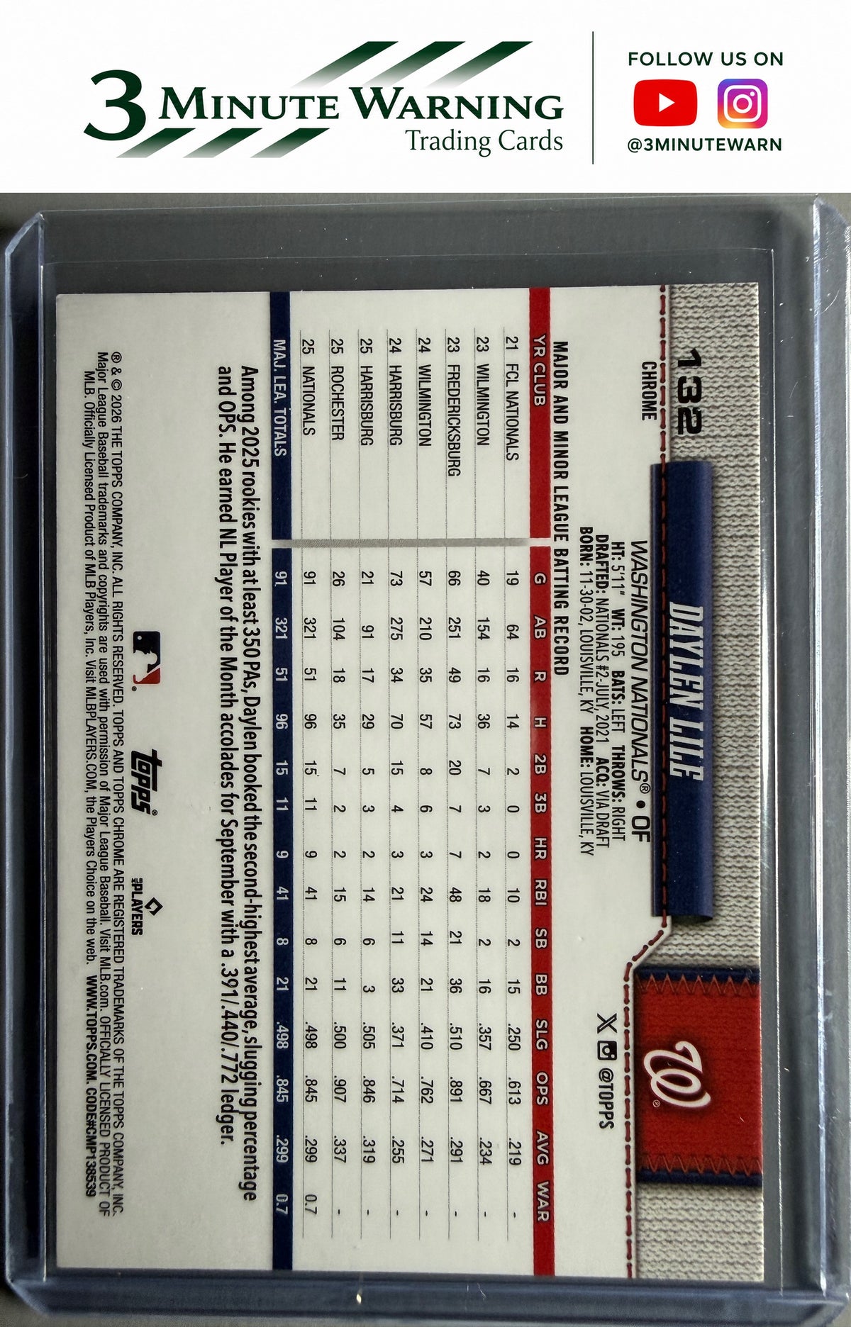 2026 Topps Chrome #132 Daylen Lile X-Fractors