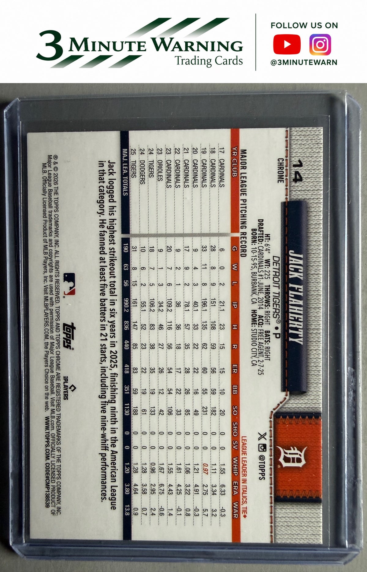 2026 Topps Chrome #14 Jack Flaherty X-Fractors