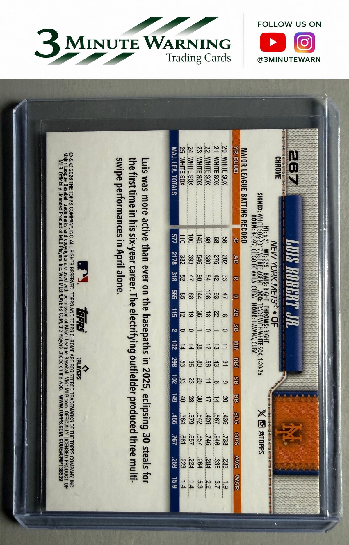 2026 Topps Chrome #267 Luis Robert Jr. X-Fractors