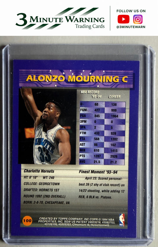 1994-95 Finest #100 Alonzo Mourning