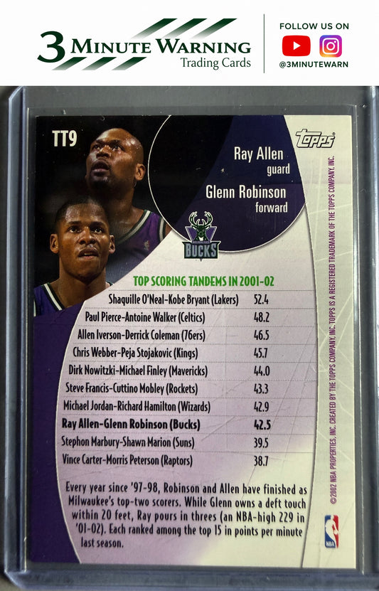 2002-03 Topps #TT9 Ray Allen / Glenn Robinson Top Tandems