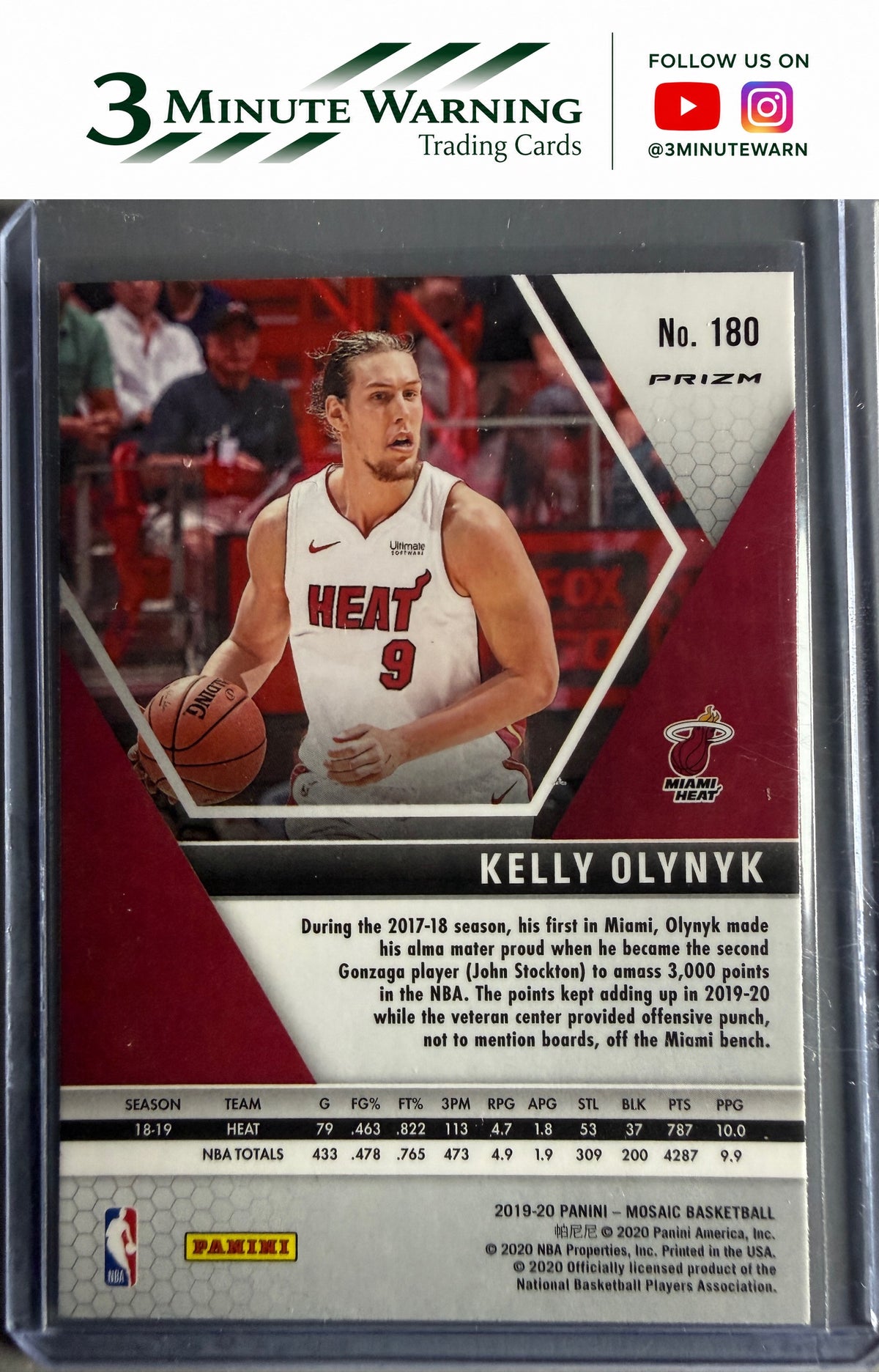 2019-20 Panini Mosaic #180 Kelly Olynyk Camo Pink