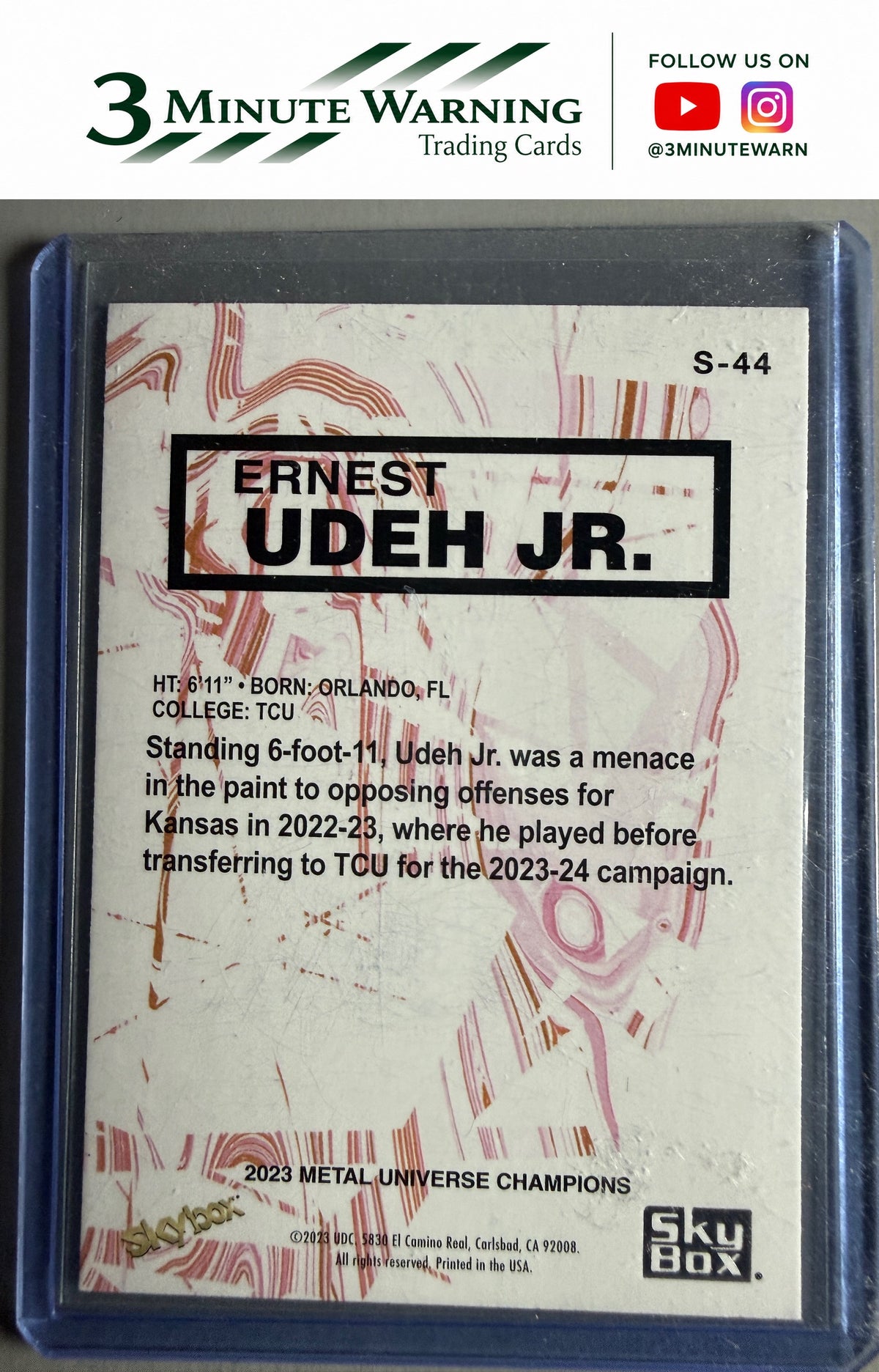 2023 SkyBox Metal Universe Champions #S-44 Ernest Udeh Jr. SkyBox Premium