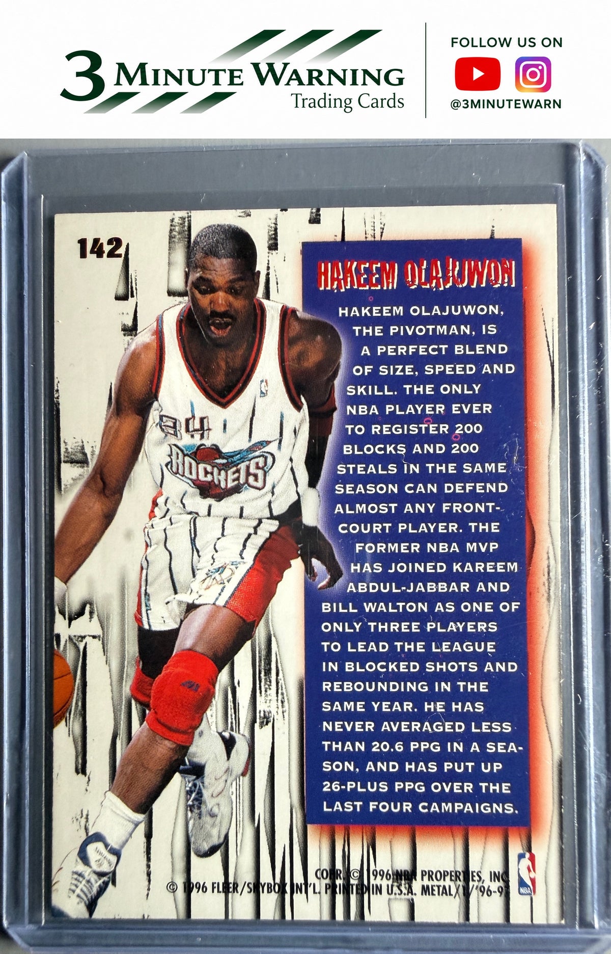1996-97 Metal #142 Hakeem Olajuwon