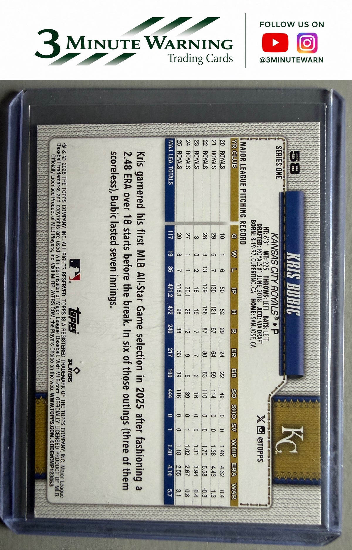 2026 Topps #58 Kris Bubic