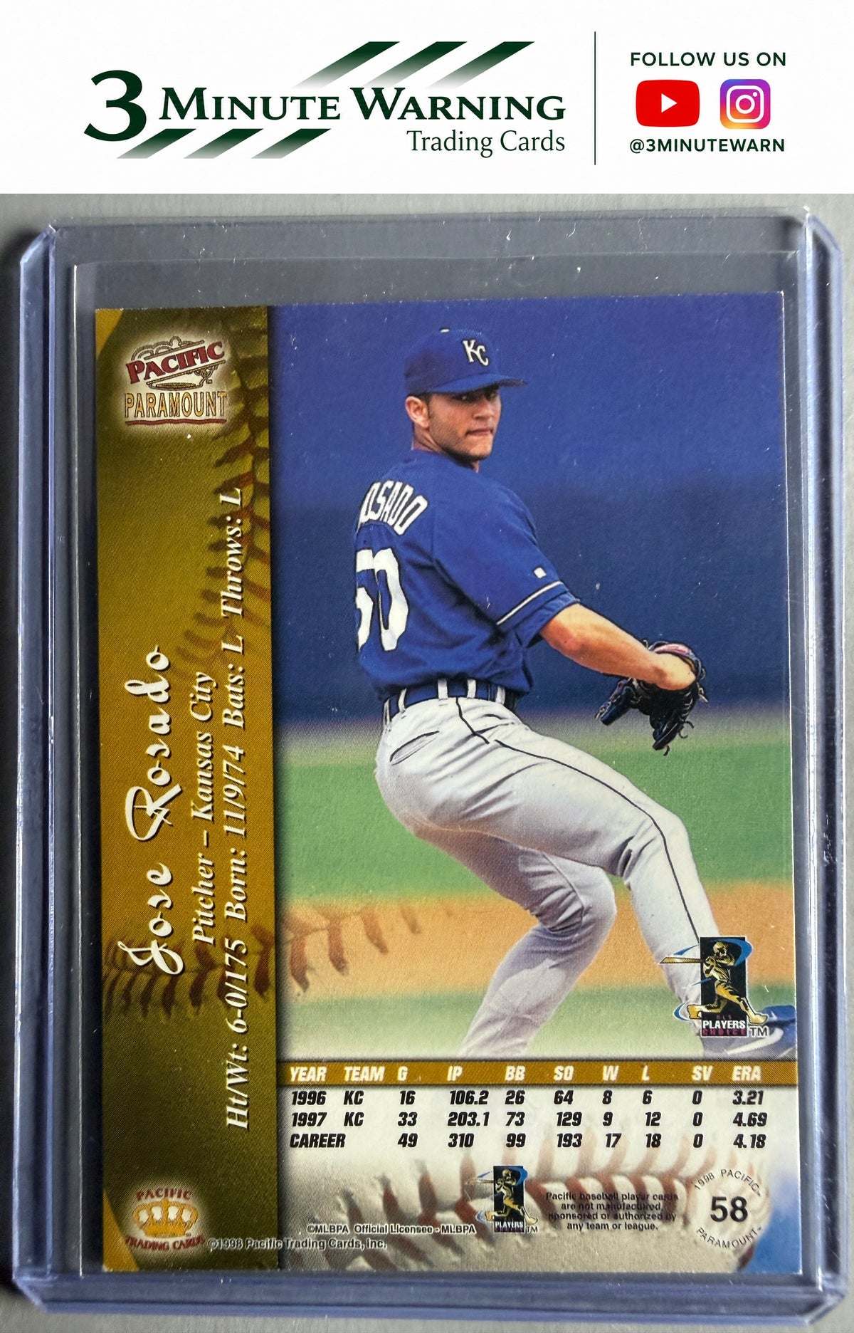 1998 Pacific Paramount #58 Jose Rosado