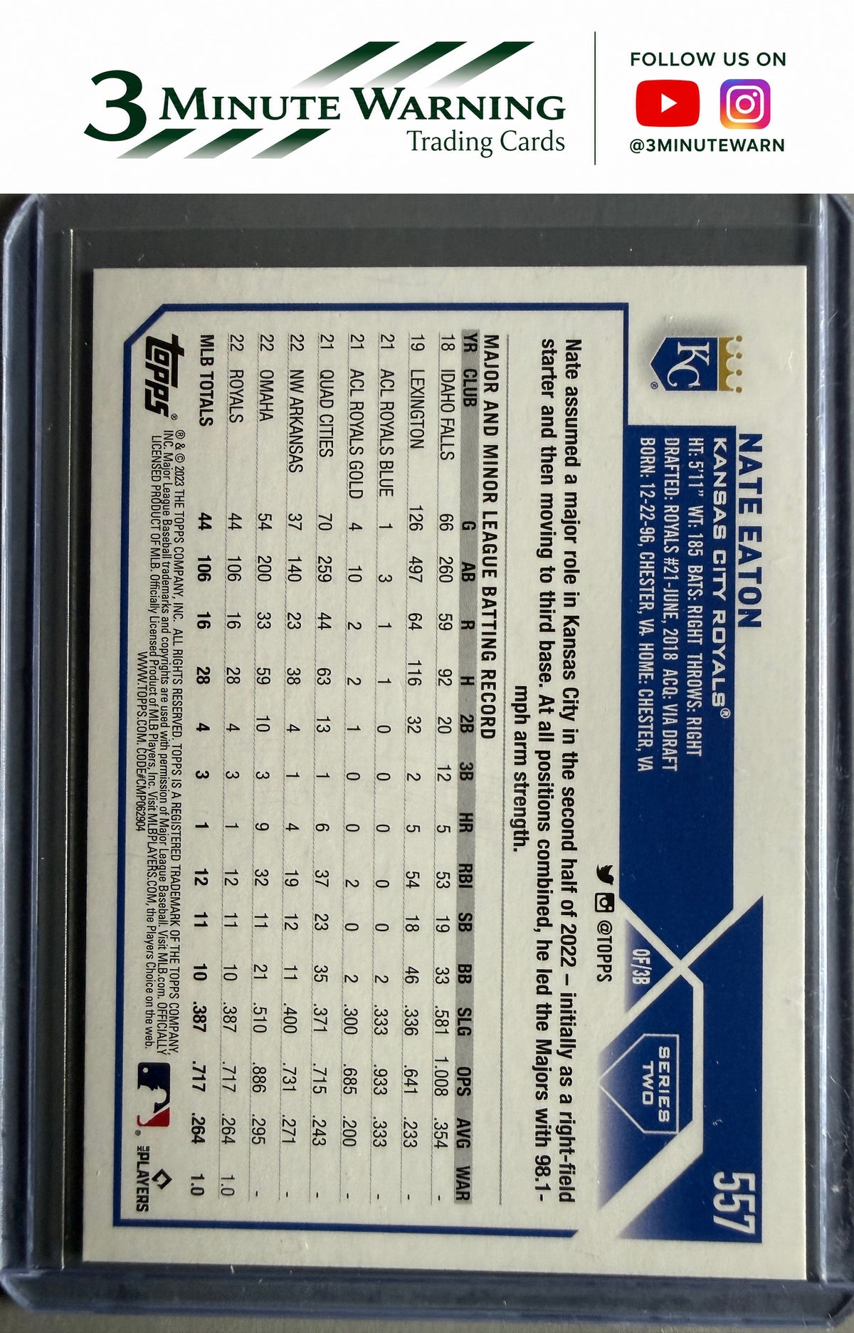 2023 Topps #557 Nate Eaton