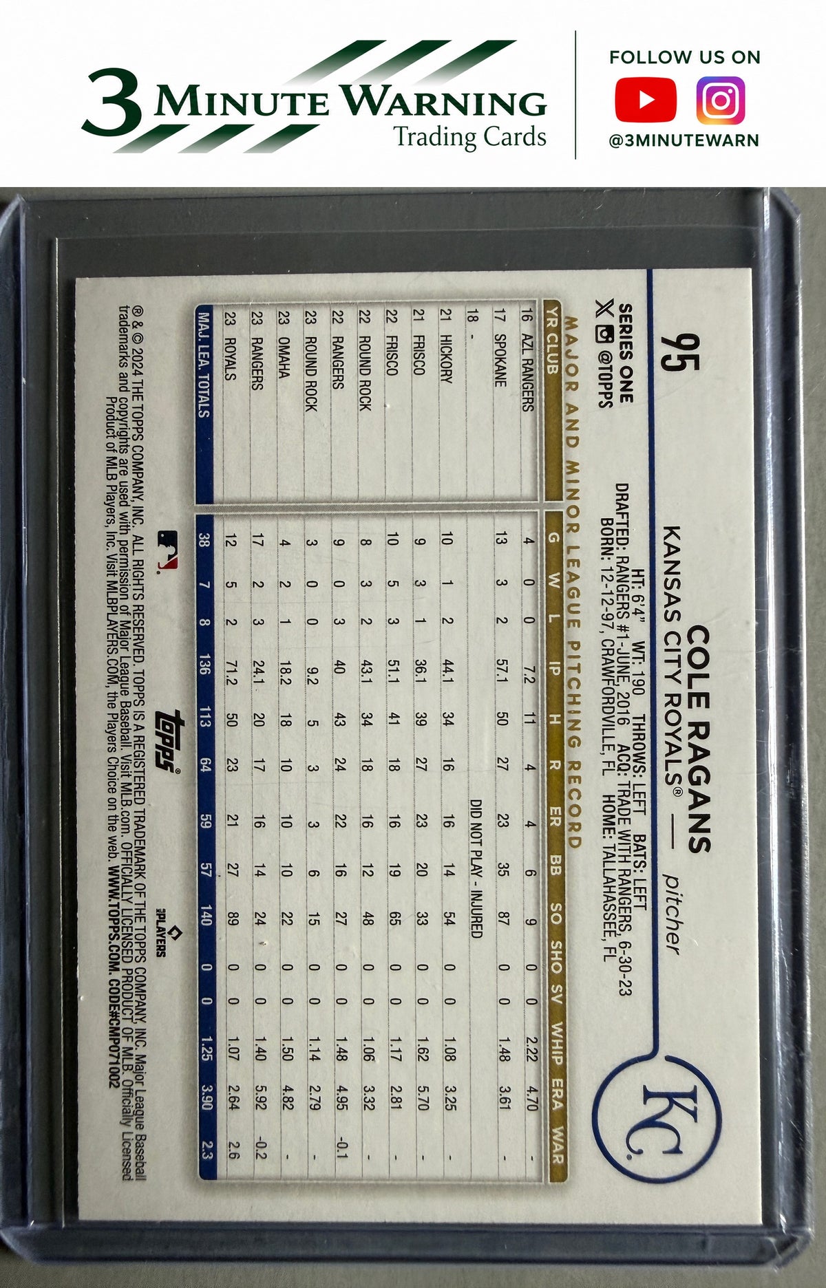 2024 Topps #95 Cole Ragans