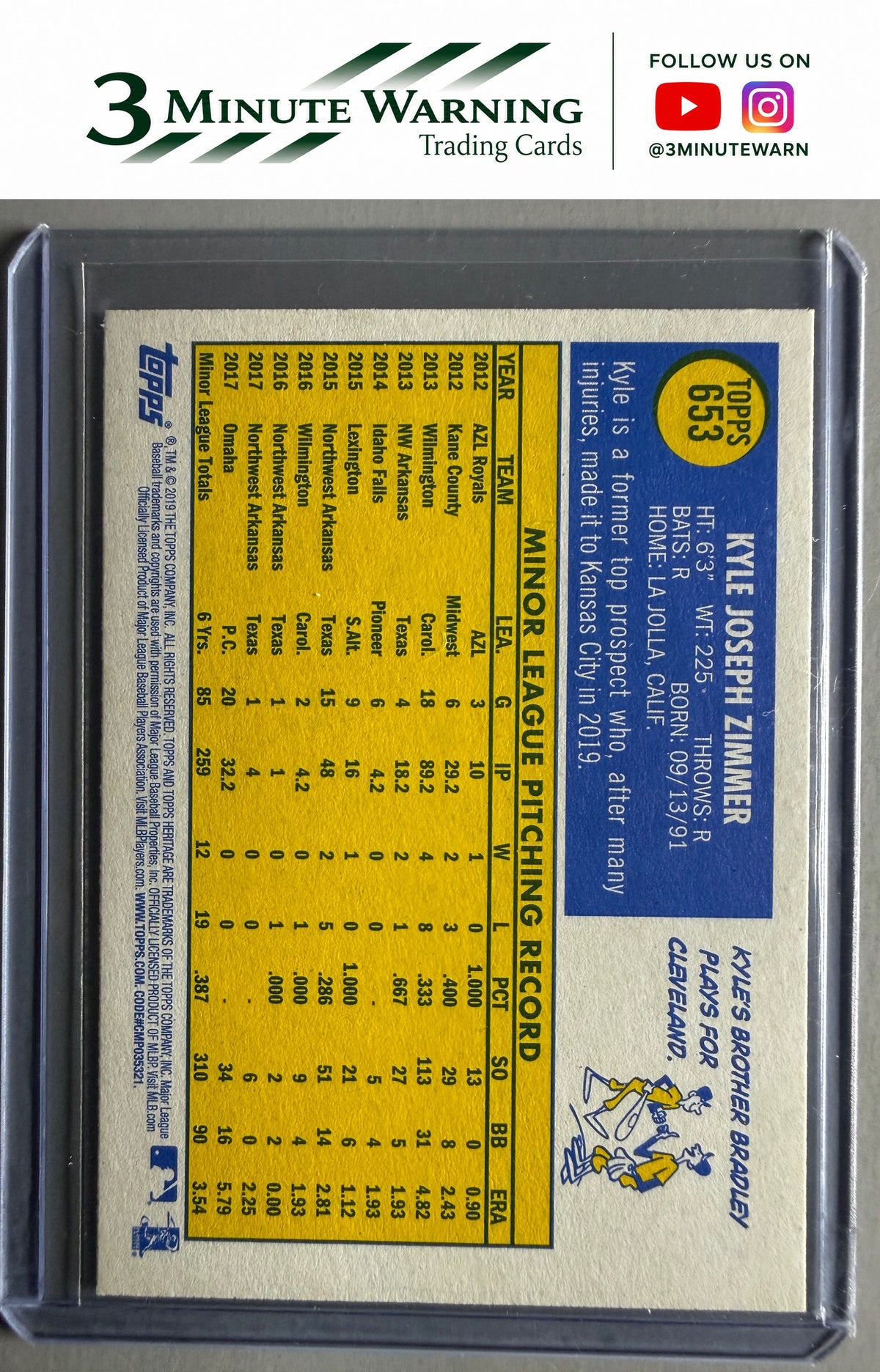 2019 Topps Heritage #653 Kyle Zimmer