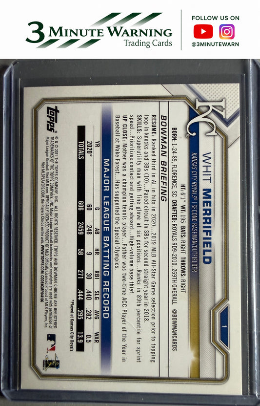2021 Bowman #1 Whit Merrifield