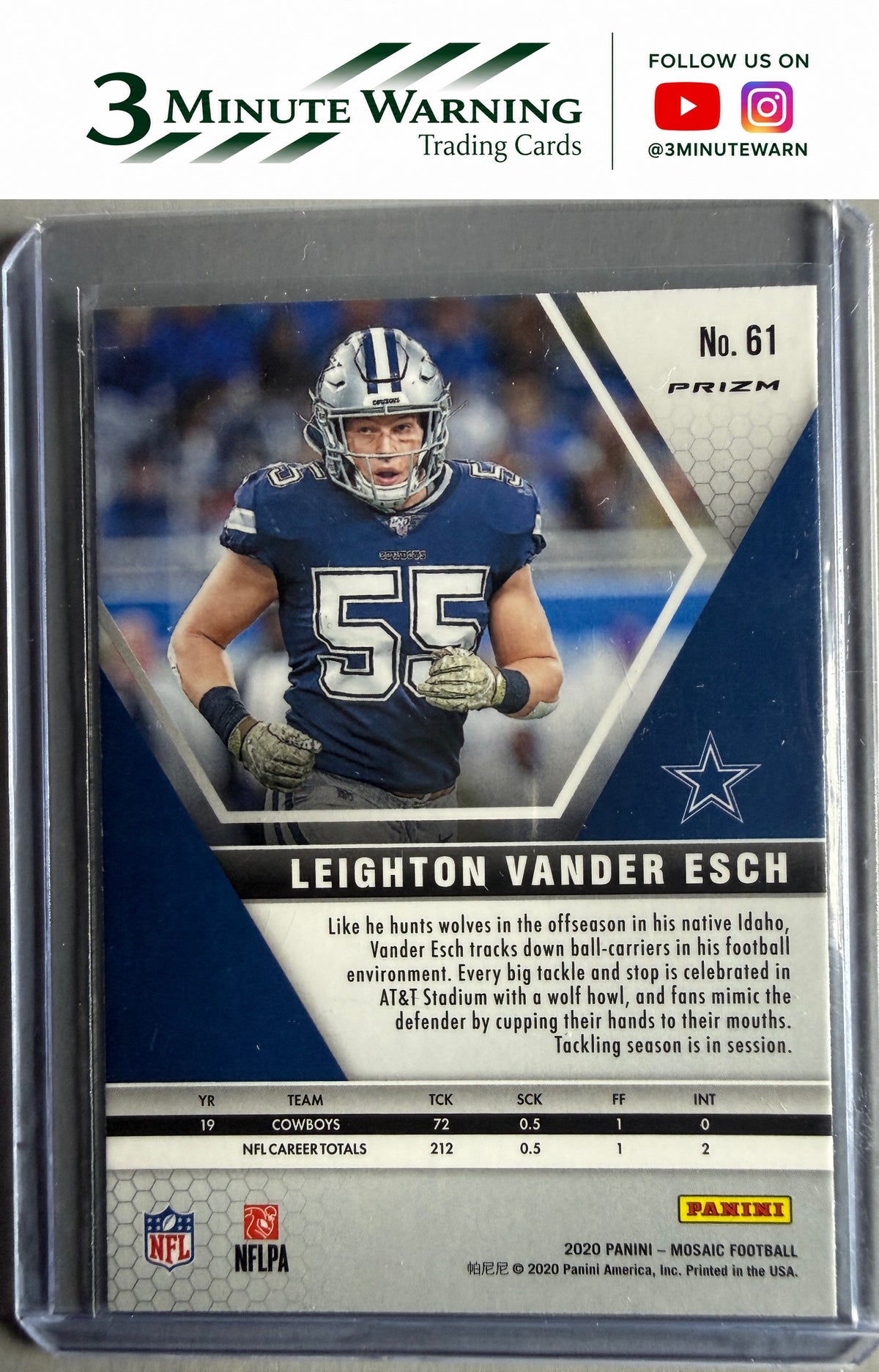 2020 Panini Mosaic #61 Leighton Vander Esch Prizm Red