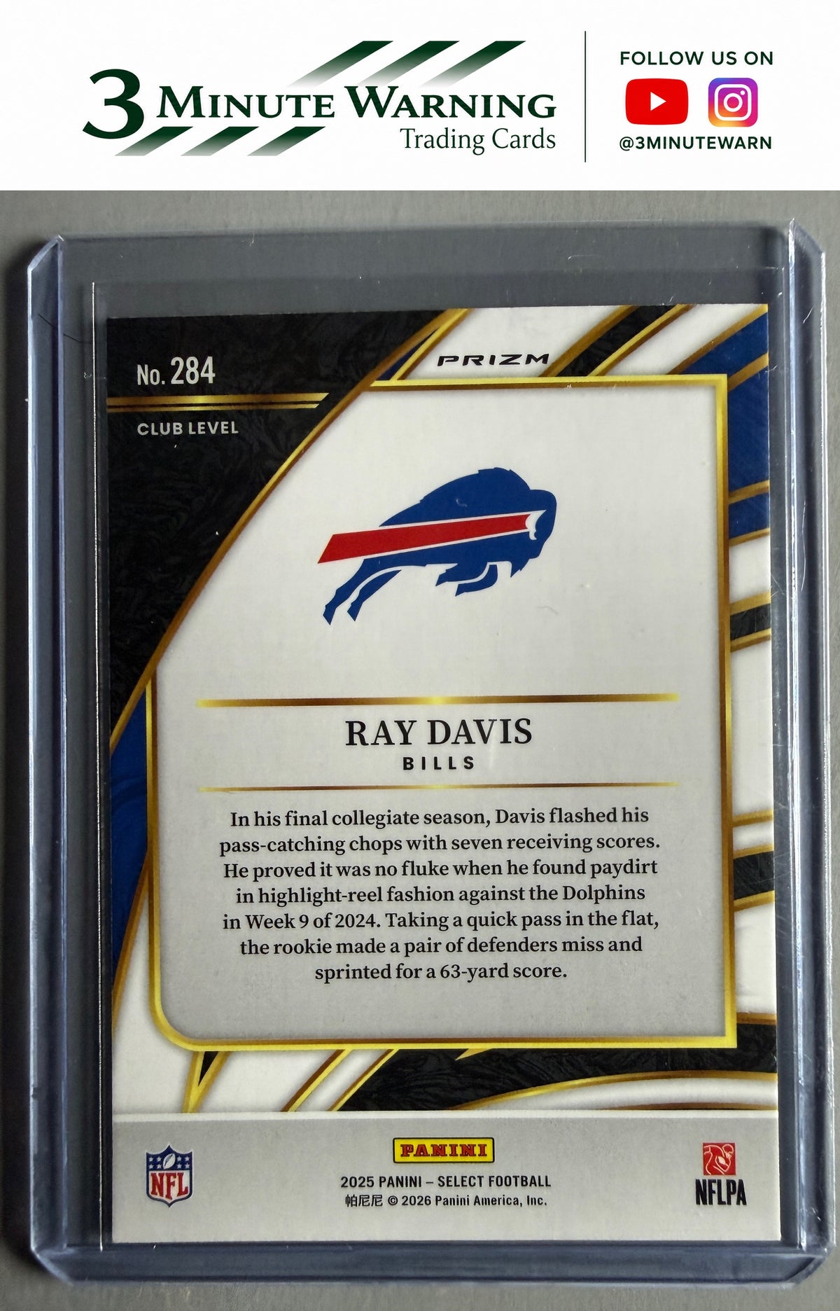 2025 Panini Select #284 Ray Davis Pink Prizm Shock