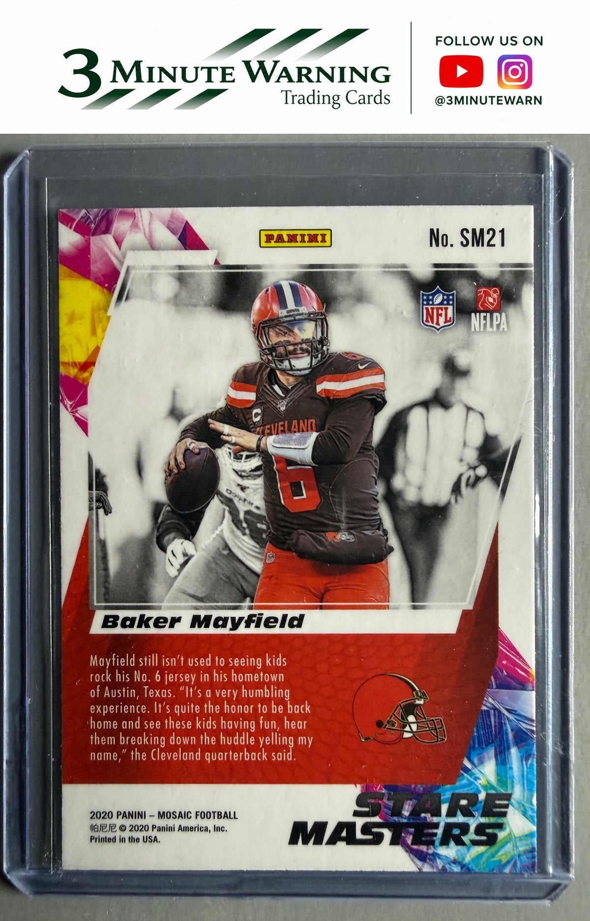 2020 Panini Mosaic #SM21 Baker Mayfield Stare Masters