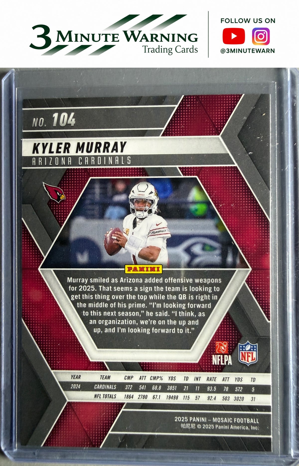 2025 Panini Mosaic #104 Kyler Murray