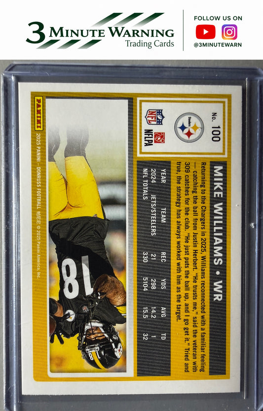 2025 Donruss #100 Mike Williams Press Proofs Blue